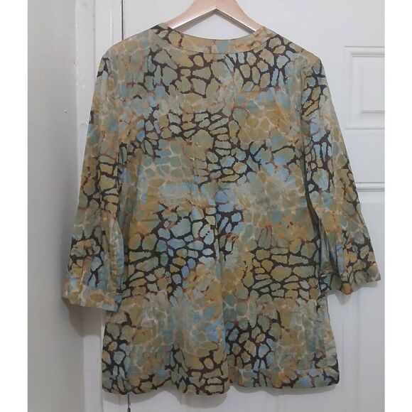 Charter club womens xl womens earth tone brown green lightweight shirt top - Picture 4 of 7